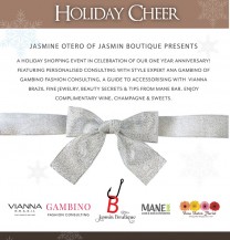 Event: Holiday & Shopping at Jasmin Boutique - Keynote Speaker: Ana Gambino